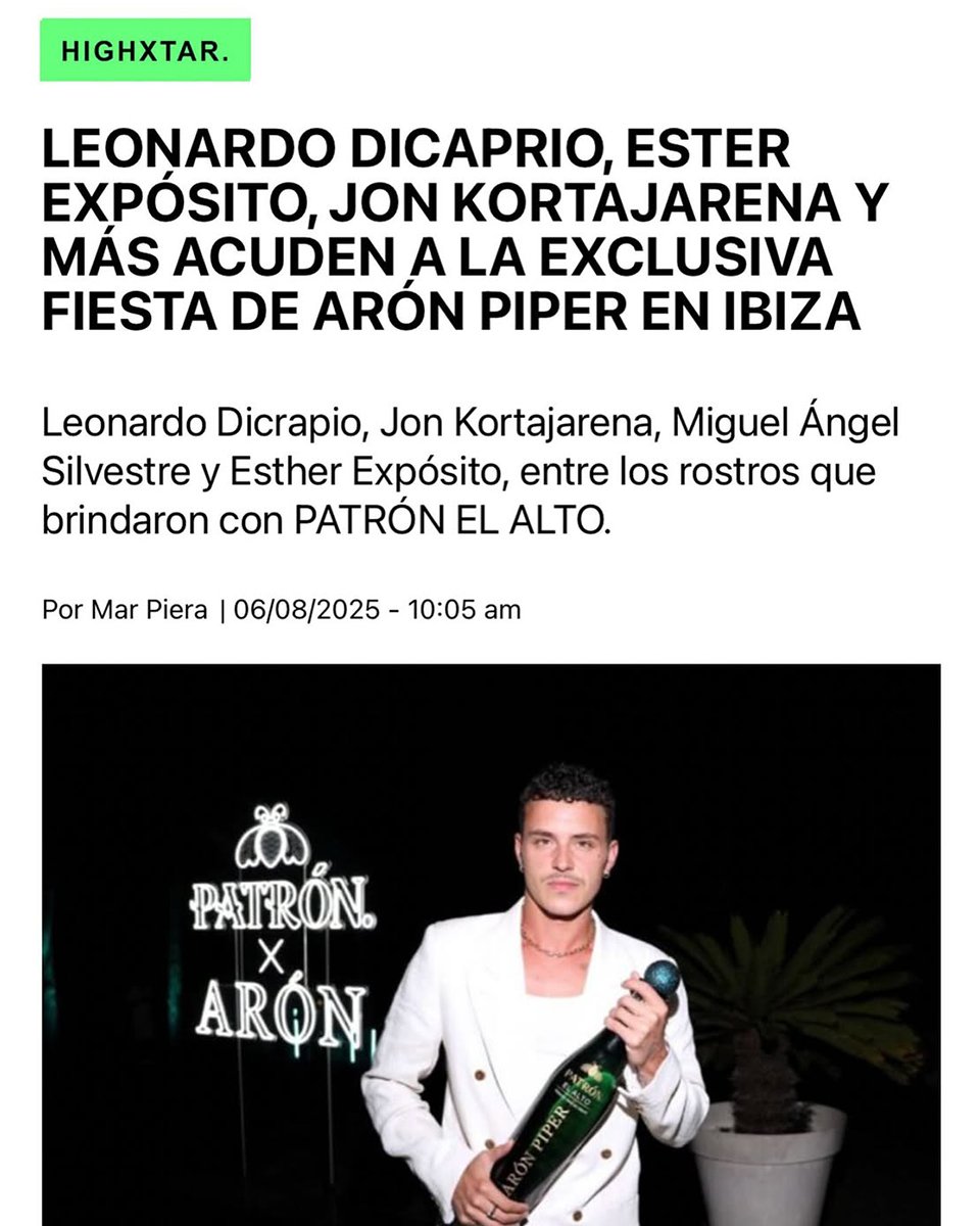 ARON PIPER x PATRÓN